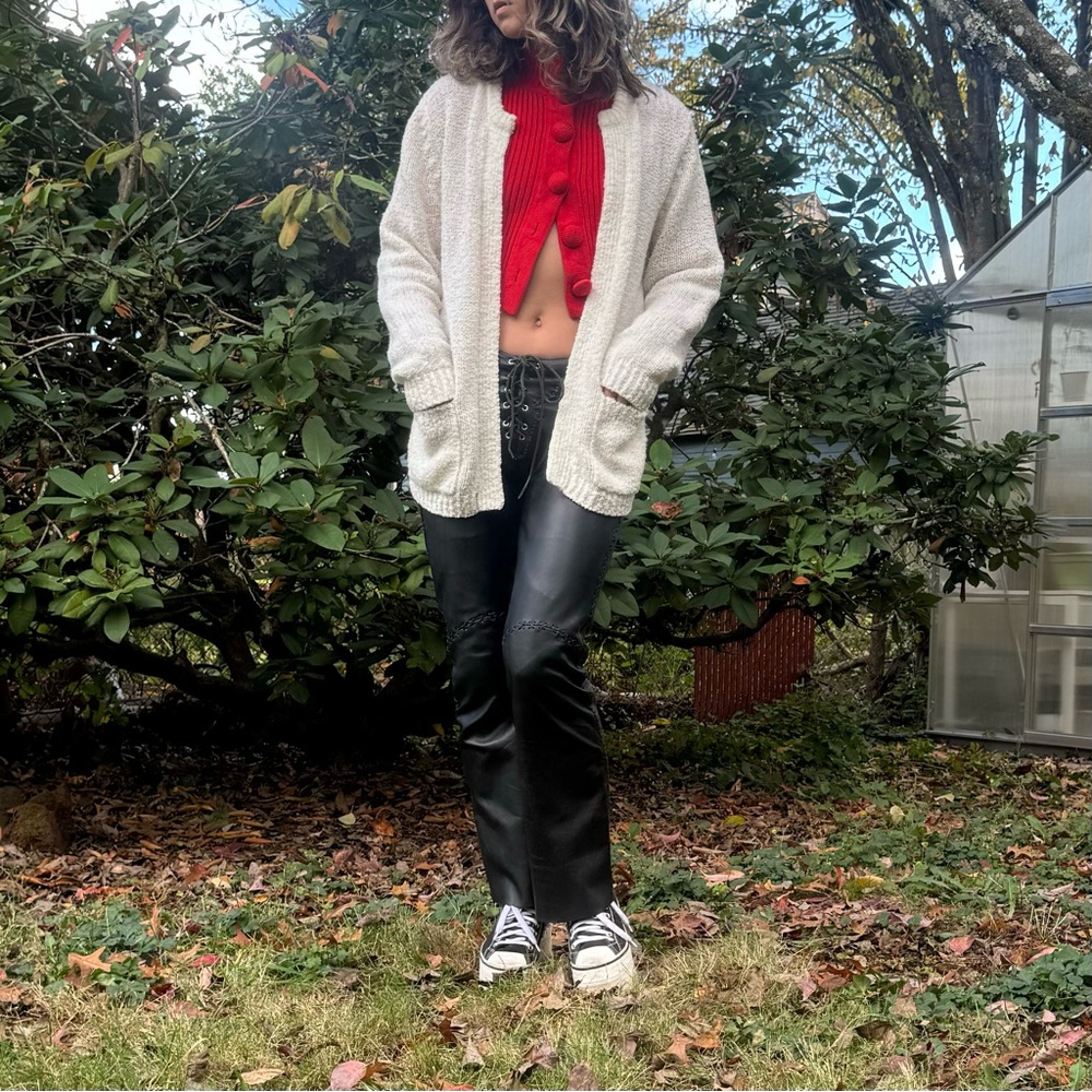 Vintage Cream Sweater Cardigan